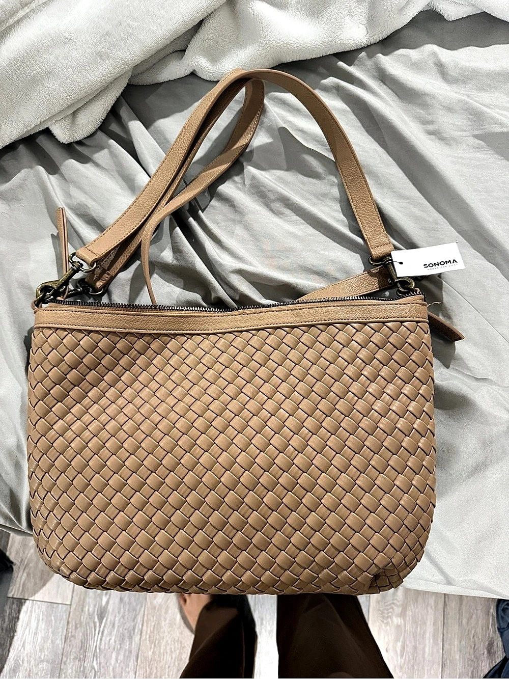 Sonoma Goods For Life Woven Shoulder Bag in Brown